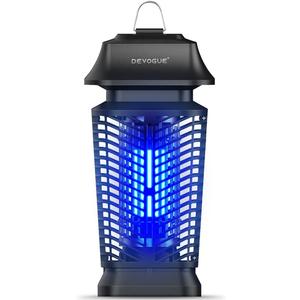 DEVOGUE Electric Bug Zapper - Electric Blue Violet Attract Insect Light - Modern Stylish Mosquito Fly Killer - Fly Mosquito Control Bug Zapper Outdoor & Home and Kitchen (Black)