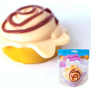 Taba Squishy- Cinnamon Roll (Jumbo) Large, 3.5" Super Soft & Sticky Layered TABA Squishies - Squish, Squeeze, Great for Stress Relief - Sensory / Fidget Play Food Squishy Toys