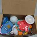 INNOCHEER Baby Bath Toys for Toddlers, Water Table Toys with Mold Free Stacking Cups, Quick Dry Organizer Net, 13 Pcs Bathtub Game, Beach and Pool Party
