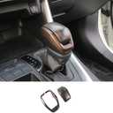 ERIDANUS Auto Accessories Fit for RAV4 2024 2023 2022 2021 2020 2019 Car Interior Gear Shift Knob Cover Trim (Peach Wood Style) ABS 2 PCS