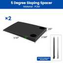 Muzata PR11 Slope Post Accessories 2pack 5 Degree Spacers POM for 25 to 40 Degree Slope PA31 BNP