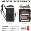 Hulongo Large Waterproof Insulated Cooler Backpack, 30L, 48Cans, 17.7''x12.2''x7.9''
