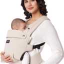 Momcozy Baby Carrier with Hip Seat, 2-in-1 Forward-Facing Carry for Long Walks, Detachable Hands-Free Infant Carrier up to 44lbs, All Seasons Toddler Carrier Fits Waist Sizes up to 45 Inches