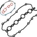 Donepart Valve Cover Gasket Set VS50685R Compatible with Audi A4 A3 TT Jetta GTI Eos 2.0L Turbo 2005 2006 2007 2008 Valve Cover Gasket Set