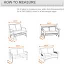 Patio Sofa Covers 96'' x 40'' x 35'' Waterproof Outdoor Deep Loveseat Cover Extra Large 5 Seat Lawn Sofa Covers 600D