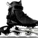 Inline Skates PRO for Adult Women - ABEC-9 Bearing with Breathable Lining for Male Female, Optional Brake, Size W 6-9, Black