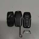 MechanMagic Smart Key Fob Shell Case Cover Replacement Fit for Ford F150 Explorer Mustang Edge Fusion Lincoln MKX MKC MKZ Keyless Entry Remote 5 Buttons Pad Key Cover 2013 2014 2015 2016 2017