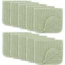 Comfy Cubs Muslin Burp Cloths 20x10" 10 Pack, Baby Burp Cloths - Sage