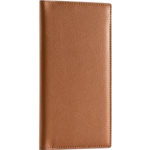 CoBak Premium Leather Checkbook Cover - RFID Blocking, Classic Design, Slim & Durable - Perfect for Personal & Business Checks (Brown)