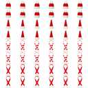 Bencailor 48 Pcs Mini Knit Santa Hats Tiny Christmas Scarf and Hats Set Mini Scarf for Crafts Small Christmas Tree Ornaments Decorations for DIY Craft Art Snowman Doll (Red)