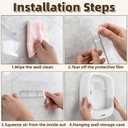 Bathroom Wall Organizer for Vanity, Wall Mount Dustproof Cosmetics Makeup Storage Holder with Drawer, Multifunctional Hair Accessories Skincare Storage Box for Bathroom