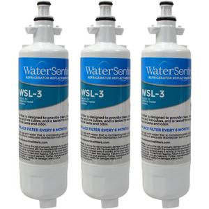 WaterSentinel WSL-3 Refrigerator Replacement Filter: Fits LG LT700P Filters (3-Pack), Blue