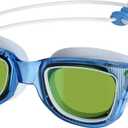 Speedo Unisex-Adult Swim Goggles Sunny G (Seasider Tranquil Blue/Lime/Emerald)