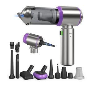 Car Vacuum Portable Cordless, 22000PA High Power handheld Vacuum Cleaner with Brushless Motor,11 in 1 Mini Hand Held Vacuum Cordless Rechargeable Air Duster/Blower/Pump for Car, Home, Pet, Office