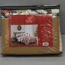 Beatrice Home Fashions Lightweight Full/Queen Holiday Quilt Bedding Set Cardinal Garland, Poinsettia, White, Red, Green