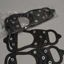 2 Pairs Ice Cleats for Shoes and Boots, Universal Non Slip Hiking Spikes, Micro Shoe Spikes for Snow and Ice, Durable Snow Crampons for Winter Hiking Climbing Ice Fishing, 8 Steel Studs Gripper Spike (M: Women (7-10) / Men (5.5-8.5))