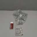 YAUNGEL Christmas Tree Topper, Star Tree Topper with 40 LED and Remote Control Battery Operated Warm Lights Treetop Christmas Decorations, Indoor Home Decor, 10IN Silver