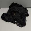 GothDark Womens Goth Dress Black Velvet Mermaid Mesh Bell Sleeve Lace Trim Sexy Vintage Cosplay Halloween Costumes M