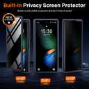 MOBOSI for Samsung Galaxy Z Fold 7 Case with Privacy Screen Protector, [Compatible with Magsafe], [Built-in Kickstand & Full Body Hinge Protection] Magnetic Slim Phone Case for Z Fold7, Black