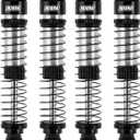 INJORA 59MM Shocks Long Threaded Shock Absorber Oil Damper for TRX4M TRX4MT 1/18 RC Crawler Upgrade (Black)