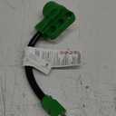 RVGUARD 50 Amp to 110 Volt RV Adapter Cord 12 Inch, NEMA 5-15P to NEMA 14-50R Electrical Power Adapter with LED Power Indicator, Green, ETL Listed