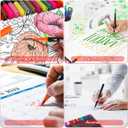 Dual Markers Brush Pens Easter Basket Stuffers, 36 Art Markers for Gifts Trendy Stuff, Double Tip Colored Pen for Adult Coloring Books Art Suppliers