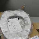 Elongated Bidet Toilet Seat with Quiet-Close, Non-Electric Bidet Mode with Dual Nozzles, Fit Elongated Toilet Seat, Adjustable Water Pressure with Brass inlet (White)
