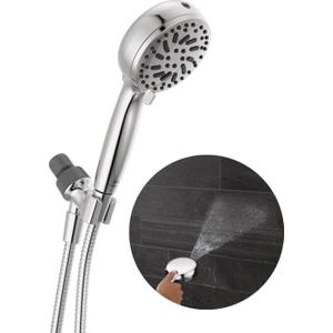 Delta Faucet ProClean Chrome Shower Head with Handheld, Showerhead with High Pressure Spray, Handheld Shower Head, 6 Spray Settings, Chrome 75740