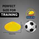 Flexible Soccer Cones (Set of 60/50/40/25) with Mesh Bag & Strap, Sports Cones for Soccer, Basketball, Football Training Equipment, Agility Soccer Cones for Drills Training (Orange)