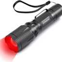 Upgraded Red Flashlight, Bright White &High/Low Power Red Light Options with Memory, Zoom Lens, Portable Weatherproof LED Small Torch for Aviation, Astronomy, Night Vision (RRW)