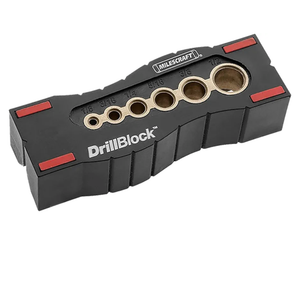 Milescraft 1312 Drill Block - Handheld Drill Guide, Drilling Jig for 6 of the Most Common Drill Bit Sizes