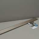 Umbra Cappa Curtain Rod, Includes 2 Matching Finials, Brackets & Hardware, 66 to 120-Inches, Nickel