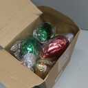 Lenwen 12 Pcs 6 Inch Christmas Lightbulb Ornament Hanging Plastic Colorful Bulbs Shaped Ornament for Christmas Tree Front Door Xmas Yard Decor(Red, Gold, Green, Blue)