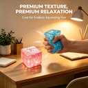 Premium Block Cube Squishy Ice Cube Squishies for Adults, Squishy Cube, Stress Cube (Boxed Purple)