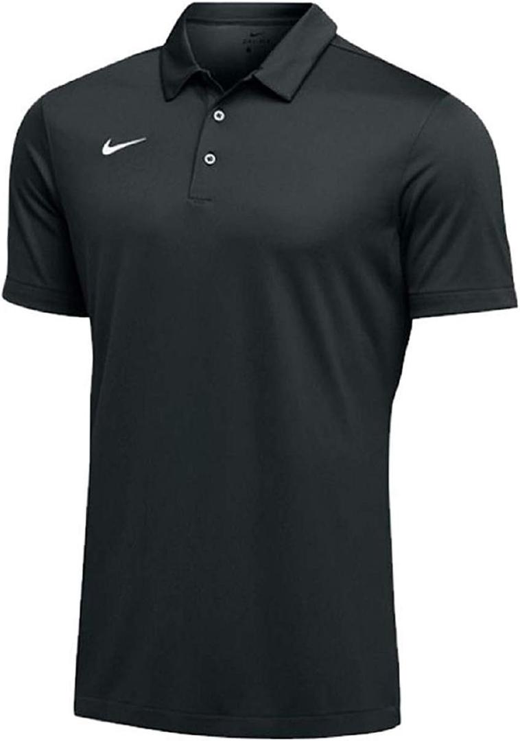 Nike Mens Dri-FIT Short Sleeve Polo Shirt (Medium, Black)