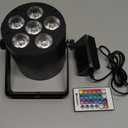 Rechargeable Stage Lights, 60W LED RGBWA+UV Battery Powered Par Can Lights with 5500mAh, Remote DMX Sound Activated Uplights for Events, Party, Wedding, Concert, Dance - 1Pc