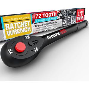 1/2" Drive Ratchet, 72-Tooth Ratchet Handle, 11 Inch Quick Release Reversible Socket Wrench, CR-V Steel, Mechanical Maintenance, Automobile and Motorcycle Repair