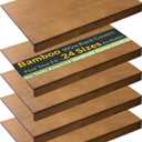 Wire Shelf Covers, Bamboo Wire Rack Covers for Pantry, Closet (5pcs, 24" W x 16" D)