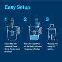 Brita Water Filter Space Saver Pitcher for Tap and Drinking Water with 1 Elite Filter, Black