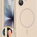 Miracase Magnetic for iPhone 17 Case, Compatible with MagSafe, Integrated Silicone Camera Control Cover, 3.0mm Thicken Shockproof Drop Protection Phone Case for 17,Sand