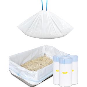 ANWA Cat Litter Box Liners: 36" x 18" Large Cat Litter Box Bags, 2 Mils Extra Thick, Durable & Tear-Resistant, 30 Count