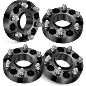EVIL ENERGY 6x5.5 Wheel Spacers Compatible for Chevy Silverado GMC Sierra, 2"(50.8mm) 6x139.7mm Lug Centric Spacer for Suburban Express 1500, 78.1mm Wheel Adapter with M14x1.5 Studs Black 4PCS