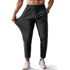 Men's Hiking Pants Quick-Dry Lightweight Sweatpants Outdoor Fishing Pants Water Resistant with Zipper Pockets L