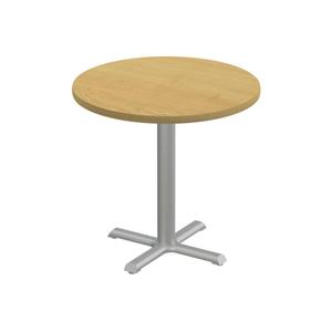 Correll 30" Round Pub Table, 29" High, Fusion Maple Durable High Pressure Laminate Top, Gray Stamped Steel Base, Dining Cocktail Table, Made in The USA, Leveling Glides
