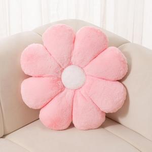 FIONOUT Pink Flower Pillow,17.7In Daisy Pillow,Cute Flower Shaped Pillow Decorative Throw Pillows,Floor Pillows for Sitting,Room Decor & Plush Pillow for Bedroom Sofa Chair(45CM Pink)