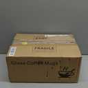 Mfacoy Glass Coffee Mugs Set of 6, Clear Large Coffee Mug 15 Oz With Handles for Hot Beverages, Clear Mugs for Tea, Cappuccino, Latte, Espresso Coffee, Juice, Glass Coffee Cups