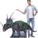 4 ft Life Size Sinoceratops Dinosaur Cardboard Standup Cutout Jurassic Birthday Party Decoration Photo Prop PVC Cutout Dinosaur Theme Party Photo Prop for Animal Jurassic Theme Supply