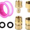 Gosknor 3pcs M22-14mm to 1/4in Pressure Washer Adapter, Quick Connect & Fast Disconnect Power Washer Adapter to 1/4in for Power Washers Hose Pump 5000 PSI