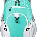 High Sierra Loop Backpack, Travel, or Work Bookbag with tablet sleeve, One Size, Aquamarine/White/Ash
