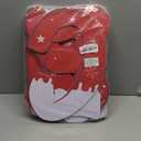 18 Pieces Large Merry Christmas Yard Signs with Solar LED Light Christmas Red Snowflake Yard Signs with Stakes 15.7 Inch Waterproof Outdoor Letter Decoration Lawn Sign for Holiday Party Garden